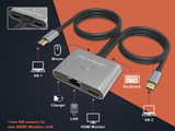 TYPE C x2 TO HDMI & LAN & PD KVM SWITCH